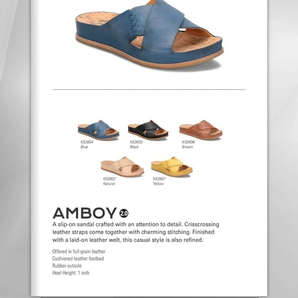 Kork-Ease Tan Leather Cross-Strap Mules/Sandals 💫 - Picture 2 of 5